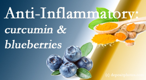 Minster Chiropractic Center shares recent studies touting the anti-inflammatory benefits of curcumin and blueberries. 