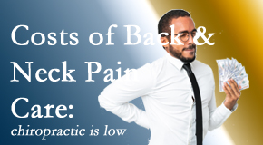 Minster Chiropractic Center explains the various costs associated with back pain and neck pain care options, both surgical and non-surgical, pharmacological and non-drug. 