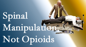 Chiropractic spinal manipulation at Minster Chiropractic Center is worthwhile over opioids for back pain control.