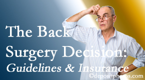 Minster Chiropractic Center realizes that back pain sufferers may choose their back pain treatment option based on insurance coverage. If insurance pays for back surgery, will you choose that? 