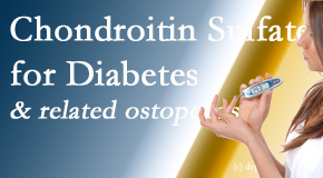 Minster Chiropractic Center presents new info on the benefits of chondroitin sulfate for diabetes management of its inflammatory and osteoporotic aspects.
