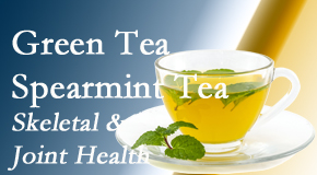 Minster Chiropractic Center shares the benefits of green tea on skeletal health, a bonus for our Minster chiropractic patients.