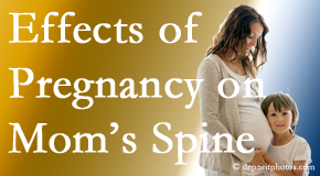 Minster mothers are predisposed to develop spinal issues as they grow older.