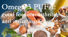 Minster Chiropractic Center treats pain – back pain, neck pain, extremity pain – often linked to the degenerative processes associated with osteoarthritis for which fatty oils – omega 3 PUFAs – help. 