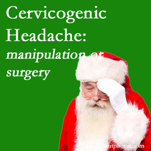 The Minster chiropractic manipulation and mobilization show benefit for relieving cervicogenic headache as an option to surgery for its relief.