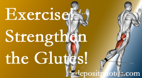 Minster chiropractic care at Minster Chiropractic Center incorporates exercise to strengthen glutes.