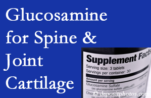 Minster chiropractic nutritional support urges glucosamine for joint and spine cartilage health and potential regeneration. 