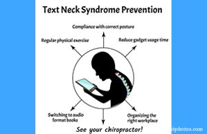 Minster Chiropractic Center presents a prevention plan for text neck syndrome: better posture, frequent breaks, manipulation.