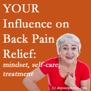 Minster back pain patients’ roads to recovery depend on pain reducing treatment, self-care, and positive mindset.